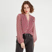 Blouse manches longues rouge femme