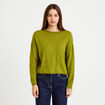 Pull manches longues vert fonc&eacute; femme
