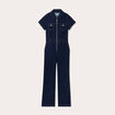 Combinaison pantalon en jean denim brut femme