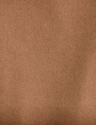 Poncho col am&eacute;ricain beige femme