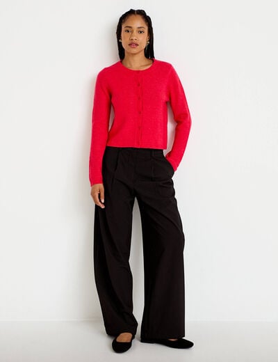 Pantalon barrel taille standard noir femme