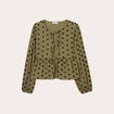 Blouse avec noeuds beige femme