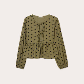 blouse avec noeuds beige femme Blouse avec noeuds beige femme