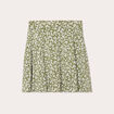 Jupe-short patineuse vert kaki femme