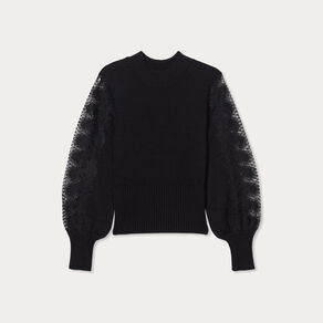 pull manches longues dentelle noir femme Pull manches longues dentelle noir femme