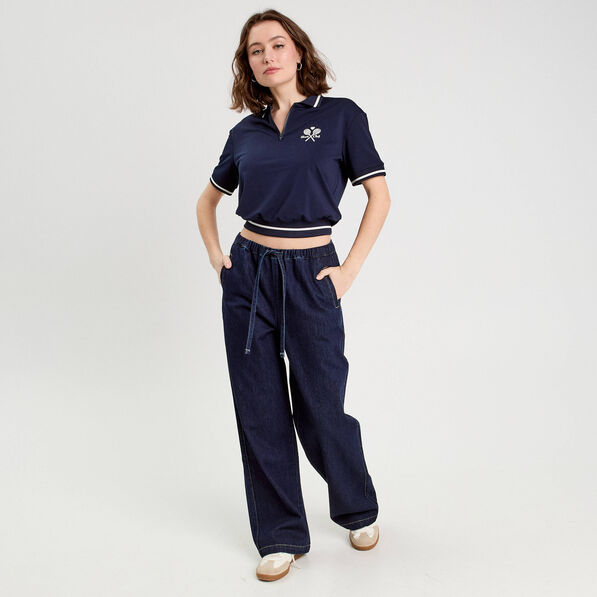 polo manches courtes bleu marine femme Polo manches courtes bleu marine femme