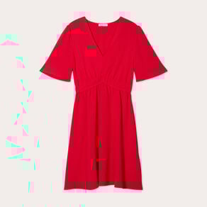 robe evasee taille elastiquee rouge femme Robe évasée taille élastiquée rouge femme
