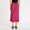 Jupe longue portefeuille rose framboise femme