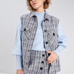 Veste droite sans manches beige femme
