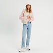 Pull manches longues rose clair femme