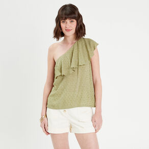 blouse asymetrique vert pastel femme Blouse asymétrique vert pastel femme