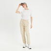 Pantalon chino slim sable femme