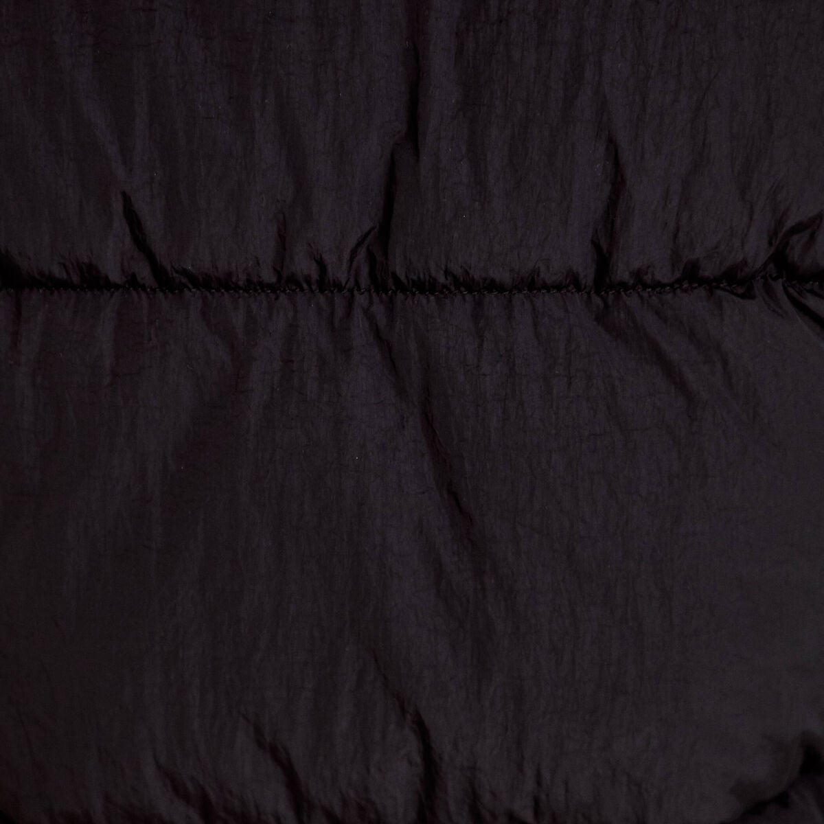 Doudoune droite cropped &agrave; capuche noir femme
