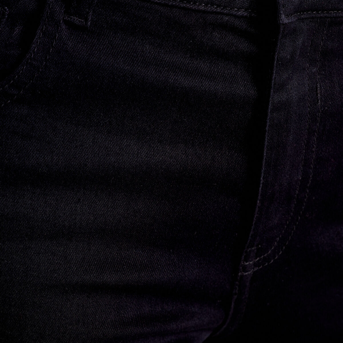 Jeans droit taille haute denim noir femme