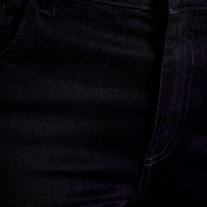 Jeans droit taille haute denim noir femme