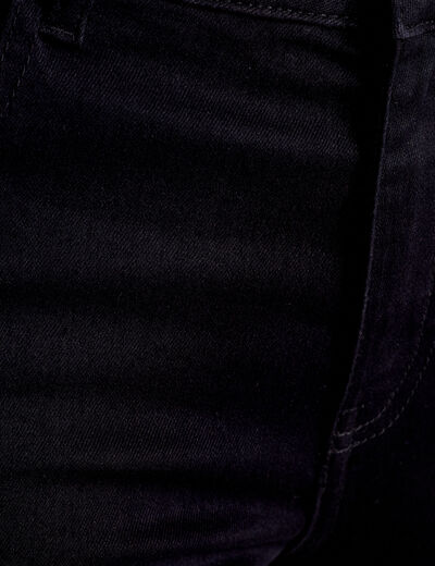 Jeans droit taille haute denim noir femme