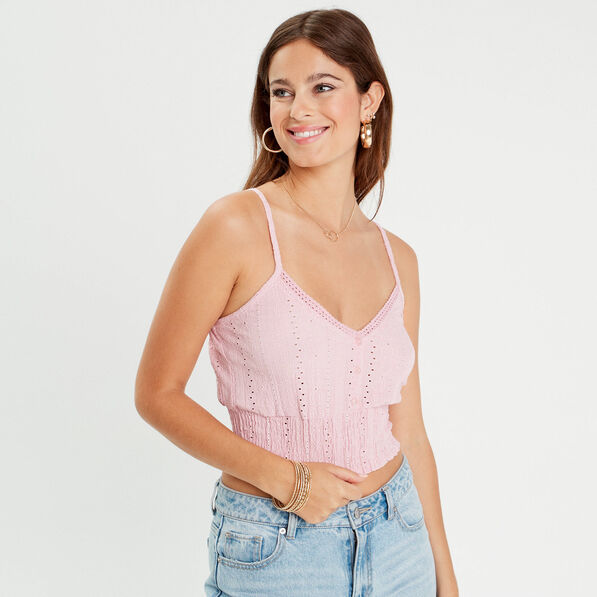 blouse broderie anglaise rose poudree femme Blouse broderie anglaise rose poudrée femme
