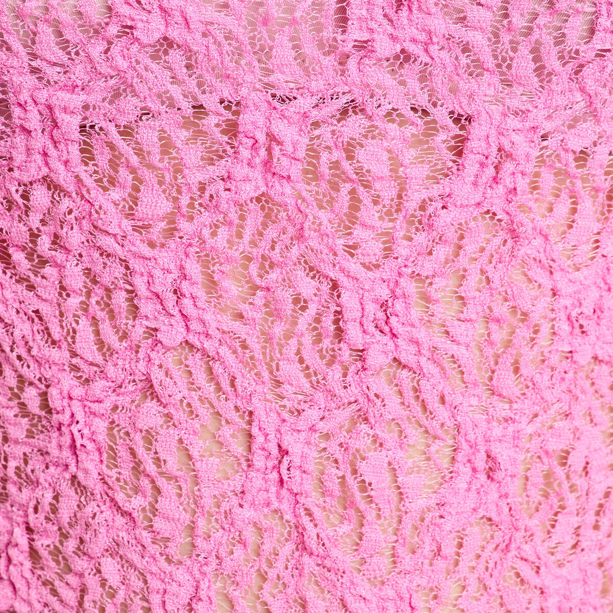 Body ajusté manches courtes dentelle rose femme