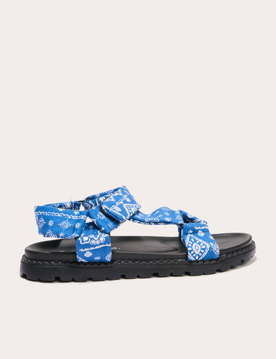 Sandales avec lien bleu femme