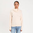Pull avec col roul&eacute; ecru femme