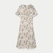 Robe &eacute;vas&eacute;e col v blanc femme