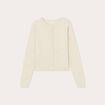 Gilet boutonné manches longues ecru femme