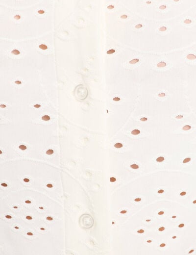 Blouse broderie anglaise blanc femme