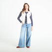 Gilet sans manches matelass&eacute; ecru femme