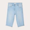 Bermuda skinny en jean denim bleach femme