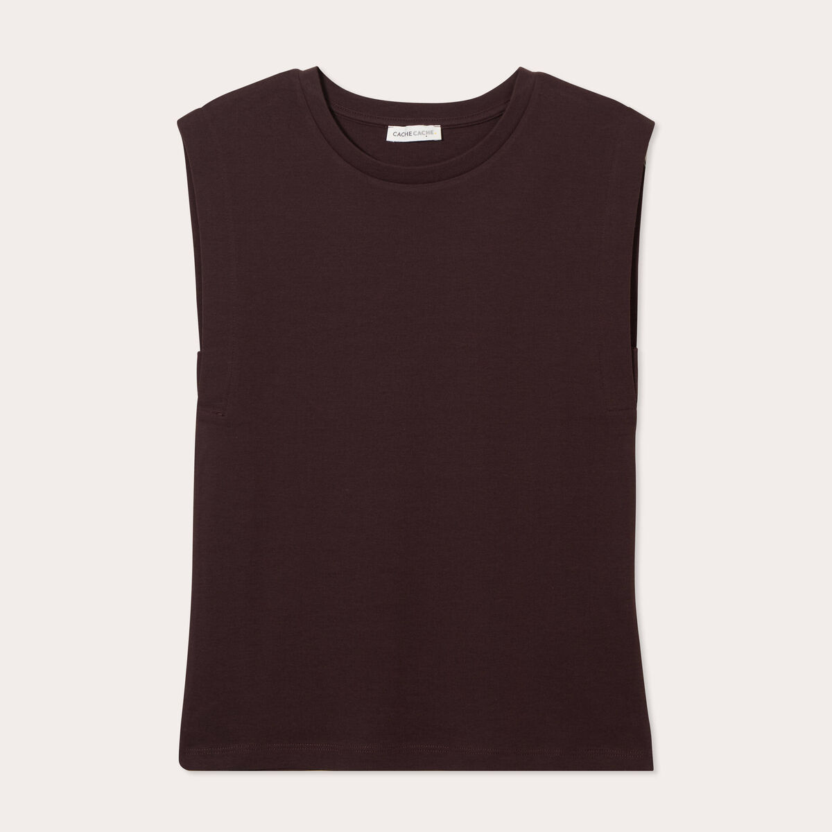 Débardeur sans manches marron foncé femme