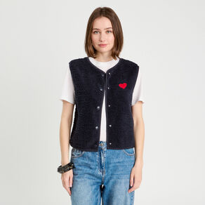gilet effet polaire bleu marine femme Gilet effet polaire bleu marine femme