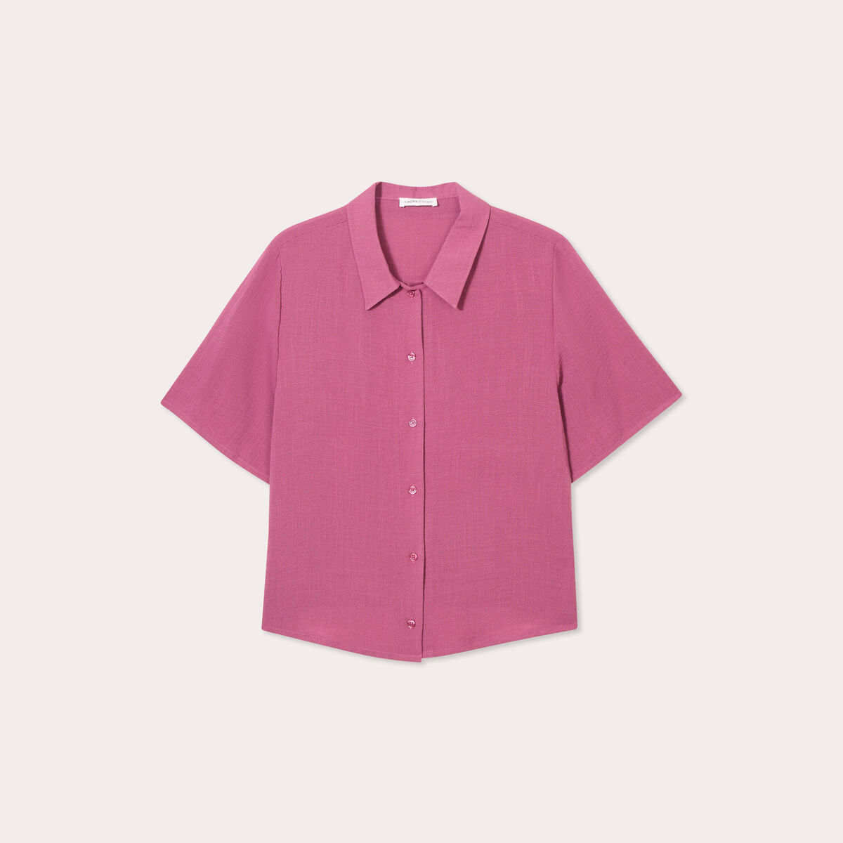 Chemise manches courtes prune femme