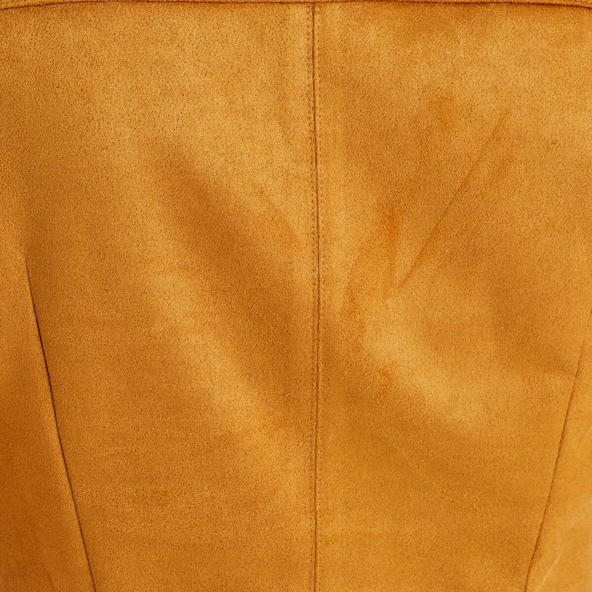 Robe droite boutonnée suédine camel femme