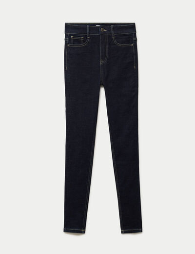 Jean skinny taille haute denim brut rinse femme
