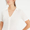 Chemise manches courtes ecru femme