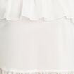 Blouse volants ecru femme