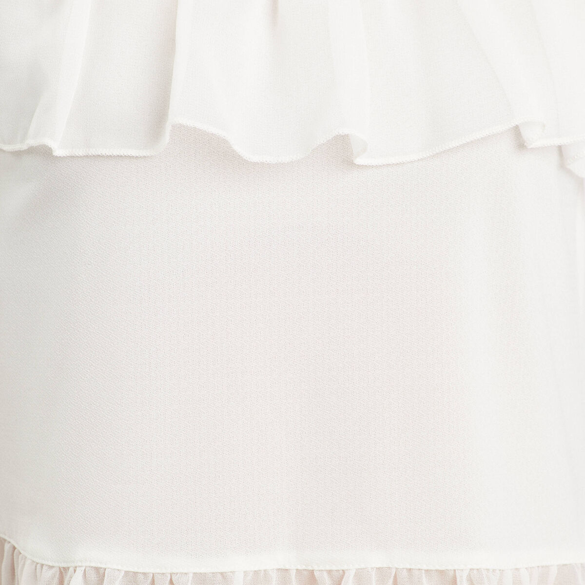 Blouse volants ecru femme
