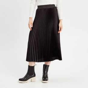 jupe longue patineuse plissee noir femme Jupe longue patineuse plissée noir femme