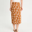 Jupe midi évasée camel femme