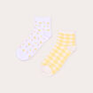 Lot 2 paires chaussettes ecru femme