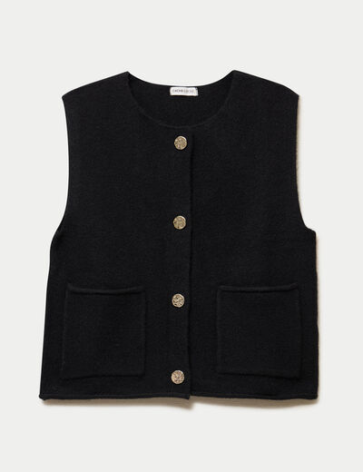 Gilet sans manches noir femme