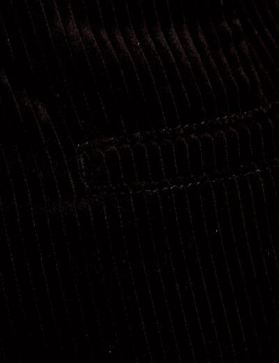 Pantalon chino en velours noir femme