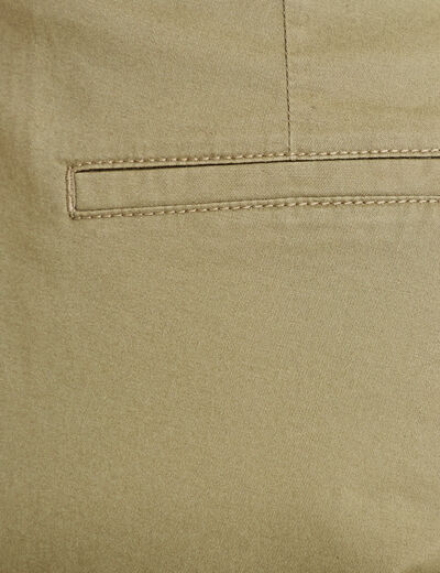 Pantalon chino 7/8&egrave;me vert femme
