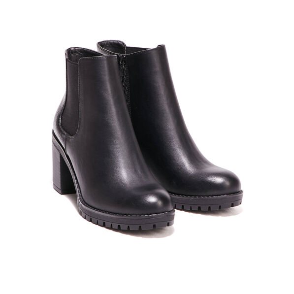Bottines chelsea à talons noir femme