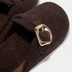 Chaussons sabot marron fonc&eacute; femme