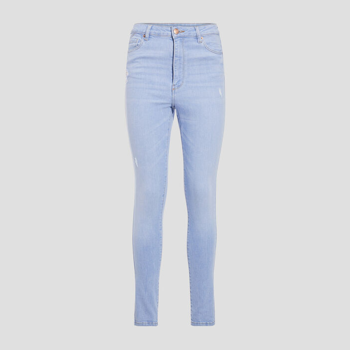 Jeans skinny taille haute denim baby bleu femme