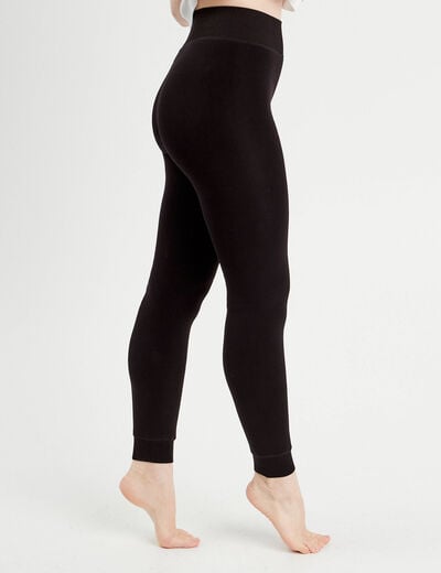 Legging chaud taille haute noir femme