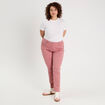 Jeans slim 5 poches vieux rose femme