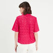 Chemise broderie anglaise rose fushia femme
