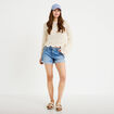 Pull manches longues ecru femme